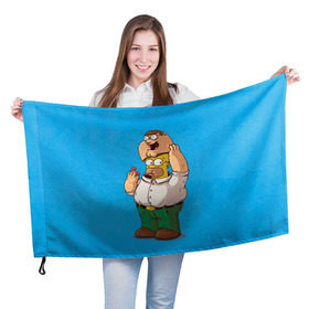 Флаг 3D с принтом Homer Dad в Белгороде, 100% полиэстер | плотность ткани — 95 г/м2, размер — 67 х 109 см. Принт наносится с одной стороны | simpsons | гомер | симпсоны