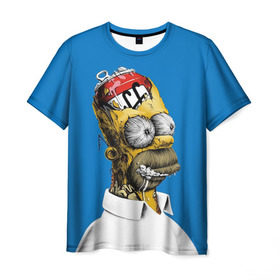 Мужская футболка 3D с принтом Duffff в Белгороде, 100% полиэфир | прямой крой, круглый вырез горловины, длина до линии бедер | homer | simpsons | гомер | симпсон | симпсоны