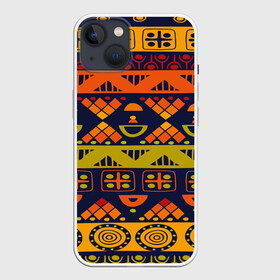 Чехол для iPhone 13 с принтом Африканские символы в Белгороде,  |  | africa | pattern | африка | африканские мотивы | народы африки | национальная одежда | переплетение нитей | ткани | узор | этнический узор
