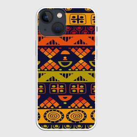 Чехол для iPhone 13 mini с принтом Африканские символы в Белгороде,  |  | africa | pattern | африка | африканские мотивы | народы африки | национальная одежда | переплетение нитей | ткани | узор | этнический узор