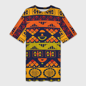 Платье-футболка 3D с принтом Африканские символы в Белгороде,  |  | Тематика изображения на принте: africa | pattern | африка | африканские мотивы | народы африки | национальная одежда | переплетение нитей | ткани | узор | этнический узор