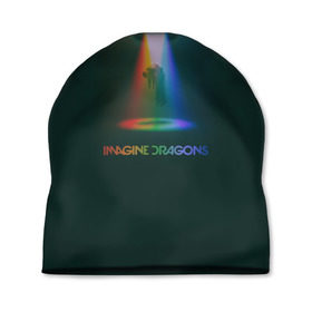 Шапка 3D с принтом Imagine Dragons Light в Белгороде, 100% полиэстер | универсальный размер, печать по всей поверхности изделия | demons | evolve | mirrors | radioactive | драконы | космос | музыка | нло | ночь | поп | радуга | рок | свет