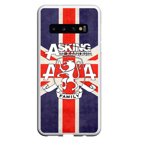 Чехол для Samsung Galaxy S10 с принтом Asking Alexandria флаг Англии в Белгороде, Силикон | Область печати: задняя сторона чехла, без боковых панелей | Тематика изображения на принте: бен брюс | герб | группа | джеймс касселлс | дэнни уорсноп | жанр | кэмерон лидделл | лев | музыка | музыканты | песни | рок | сэм бэттли | хэви метал | электроникор