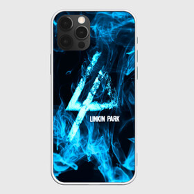 Чехол для iPhone 12 Pro с принтом Linkin Park синий дым в Белгороде, силикон | область печати: задняя сторона чехла, без боковых панелей | альтернативный рок | линкин парк