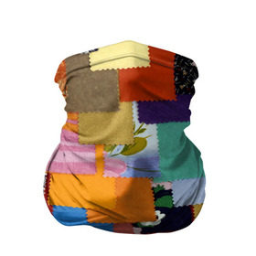 Бандана-труба 3D с принтом Цветные лоскуты в Белгороде, 100% полиэстер, ткань с особыми свойствами — Activecool | плотность 150‒180 г/м2; хорошо тянется, но сохраняет форму | color | spray | капли красок | лоскуты | одежда | радуга | разноцветные | цветные