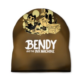 Шапка 3D с принтом Bendy and the ink machine в Белгороде, 100% полиэстер | универсальный размер, печать по всей поверхности изделия | Тематика изображения на принте: bendy | horror | ink | machine