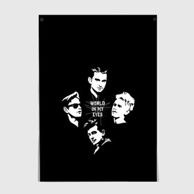 Постер с принтом Depeche mode(world in my eyes) в Белгороде, 100% бумага
 | бумага, плотность 150 мг. Матовая, но за счет высокого коэффициента гладкости имеет небольшой блеск и дает на свету блики, но в отличии от глянцевой бумаги не покрыта лаком | depeche mode | music | альтернатива | музыка | рок