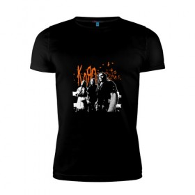 Мужская футболка премиум с принтом Группа Korn в Белгороде, 92% хлопок, 8% лайкра | приталенный силуэт, круглый вырез ворота, длина до линии бедра, короткий рукав | альтернативный метал | группа | корн | ню метал