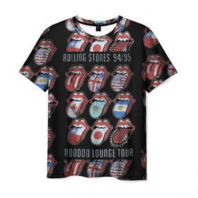Мужская футболка 3D с принтом The Rolling Stones в Белгороде, 100% полиэфир | прямой крой, круглый вырез горловины, длина до линии бедер | англия | аргентина | блюз рок | канада | мик джаггер | музыка | песни | психоделический рок | ритм н блюз | рок | рок н ролл | ролинг | рот | стоун | стоунз | сша | флаг | язык | япония