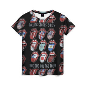 Женская футболка 3D с принтом The Rolling Stones в Белгороде, 100% полиэфир ( синтетическое хлопкоподобное полотно) | прямой крой, круглый вырез горловины, длина до линии бедер | англия | аргентина | блюз рок | канада | мик джаггер | музыка | песни | психоделический рок | ритм н блюз | рок | рок н ролл | ролинг | рот | стоун | стоунз | сша | флаг | язык | япония