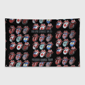 Флаг-баннер с принтом The Rolling Stones в Белгороде, 100% полиэстер | размер 67 х 109 см, плотность ткани — 95 г/м2; по краям флага есть четыре люверса для крепления | англия | аргентина | блюз рок | канада | мик джаггер | музыка | песни | психоделический рок | ритм н блюз | рок | рок н ролл | ролинг | рот | стоун | стоунз | сша | флаг | язык | япония