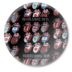 Значок с принтом The Rolling Stones в Белгороде,  металл | круглая форма, металлическая застежка в виде булавки | англия | аргентина | блюз рок | канада | мик джаггер | музыка | песни | психоделический рок | ритм н блюз | рок | рок н ролл | ролинг | рот | стоун | стоунз | сша | флаг | язык | япония