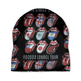 Шапка 3D с принтом The Rolling Stones в Белгороде, 100% полиэстер | универсальный размер, печать по всей поверхности изделия | англия | аргентина | блюз рок | канада | мик джаггер | музыка | песни | психоделический рок | ритм н блюз | рок | рок н ролл | ролинг | рот | стоун | стоунз | сша | флаг | язык | япония