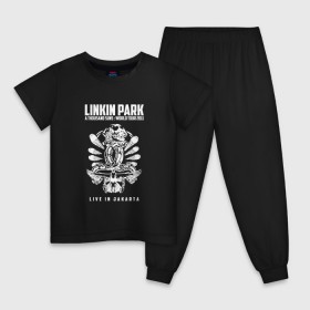 Детская пижама хлопок с принтом Linkin Park две эмблемы в Белгороде, 100% хлопок |  брюки и футболка прямого кроя, без карманов, на брюках мягкая резинка на поясе и по низу штанин
 | 