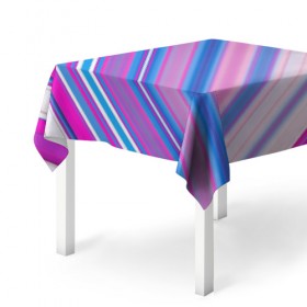 Скатерть 3D с принтом Фиолетовые полоски в Белгороде, 100% полиэстер (ткань не мнется и не растягивается) | Размер: 150*150 см | полоски | текстура | узор | фиолетовый