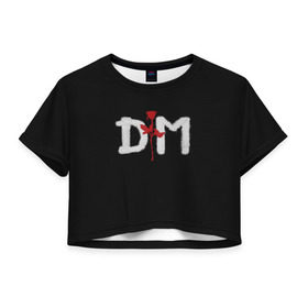 Женская футболка 3D укороченная с принтом Depeche mode в Белгороде, 100% полиэстер | круглая горловина, длина футболки до линии талии, рукава с отворотами | depeche mode | music | альтернатива | музыка | рок