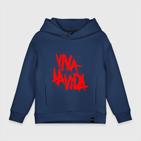 Детское худи Oversize хлопок с принтом Viva La Vida в Белгороде, френч-терри — 70% хлопок, 30% полиэстер. Мягкий теплый начес внутри —100% хлопок | боковые карманы, эластичные манжеты и нижняя кромка, капюшон на магнитной кнопке | Тематика изображения на принте: coldplay