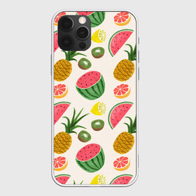 Чехол для iPhone 12 Pro Max с принтом Тропический рай в Белгороде, Силикон |  | Тематика изображения на принте: ананас | арбуз | киви | лимон | манго | паттерн | тропики | фрукты