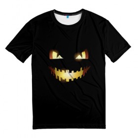 Мужская футболка 3D с принтом Happy Halloween в Белгороде, 100% полиэфир | прямой крой, круглый вырез горловины, длина до линии бедер | день | монстры | праздник | святых | традиции | тыква | хэллоуин