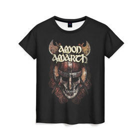 Женская футболка 3D с принтом AMON AMARTH в Белгороде, 100% полиэфир ( синтетическое хлопкоподобное полотно) | прямой крой, круглый вырез горловины, длина до линии бедер | роковая гора
