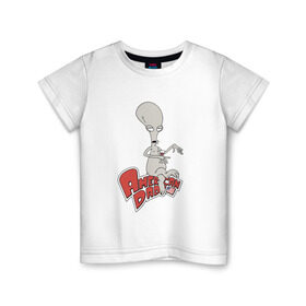 Детская футболка хлопок с принтом American Dad в Белгороде, 100% хлопок | круглый вырез горловины, полуприлегающий силуэт, длина до линии бедер | american dad | американский папаша | мультсериал