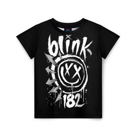 Детская футболка 3D с принтом Blink-182 в Белгороде, 100% гипоаллергенный полиэфир | прямой крой, круглый вырез горловины, длина до линии бедер, чуть спущенное плечо, ткань немного тянется | blink | california | pop | punk | rock | группа | калифорния | панк | рок
