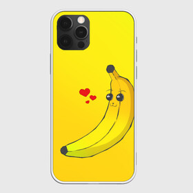 Чехол для iPhone 12 Pro с принтом Just Banana (Yellow) в Белгороде, силикон | область печати: задняя сторона чехла, без боковых панелей | Тематика изображения на принте: banana | банан | желтый | оранжевый | фрукты