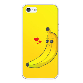 Чехол для iPhone 5/5S матовый с принтом Just Banana (Yellow) в Белгороде, Силикон | Область печати: задняя сторона чехла, без боковых панелей | Тематика изображения на принте: banana | банан | желтый | оранжевый | фрукты