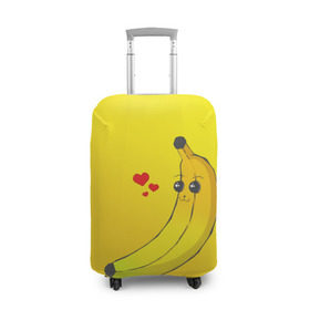 Чехол для чемодана 3D с принтом Just Banana (Yellow) в Белгороде, 86% полиэфир, 14% спандекс | двустороннее нанесение принта, прорези для ручек и колес | banana | банан | желтый | оранжевый | фрукты
