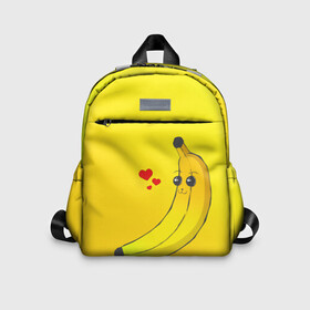 Детский рюкзак 3D с принтом Just Banana (Yellow) в Белгороде, 100% полиэстер | лямки с регулируемой длиной, сверху петелька, чтобы рюкзак можно было повесить на вешалку. Основное отделение закрывается на молнию, как и внешний карман. Внутри дополнительный карман. По бокам два дополнительных кармашка | Тематика изображения на принте: banana | банан | желтый | оранжевый | фрукты