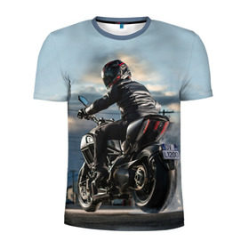 Мужская футболка 3D спортивная с принтом Ducati в Белгороде, 100% полиэстер с улучшенными характеристиками | приталенный силуэт, круглая горловина, широкие плечи, сужается к линии бедра | Тематика изображения на принте: bike | ducati | harley | honda | moto | suzuki | yamaha | байк | мотоцикл | спорт