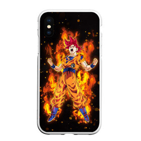 Чехол для iPhone XS Max матовый с принтом Dragon Ball в Белгороде, Силикон | Область печати: задняя сторона чехла, без боковых панелей | anime | dragon ball | goku | драгон болл