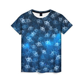 Женская футболка 3D с принтом Летающие макаронные монстры в Белгороде, 100% полиэфир ( синтетическое хлопкоподобное полотно) | прямой крой, круглый вырез горловины, длина до линии бедер | галактикаб паттерн | звезды | космос | лапша | лмм | мем | пастафарианство | спагетти | тефтели | фрикадельки