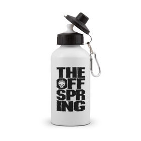 Бутылка спортивная с принтом The Offspring в Белгороде, металл | емкость — 500 мл, в комплекте две пластиковые крышки и карабин для крепления | Тематика изображения на принте: offspring | офспринг | оффспринг | рок