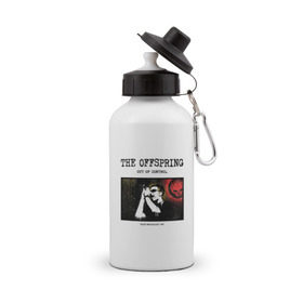 Бутылка спортивная с принтом The Offspring - out of control в Белгороде, металл | емкость — 500 мл, в комплекте две пластиковые крышки и карабин для крепления | Тематика изображения на принте: 
