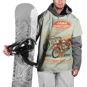 Накидка на куртку 3D с принтом JAWA в Белгороде, 100% полиэстер |  | bike | jawa | moto | sport | байк | мото | спорт | ява