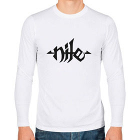 Мужской лонгслив хлопок с принтом Nile death metal логотип в Белгороде, 100% хлопок |  | death | logo | metal | nile | лототип | метал | музыка | шрифт | эмблема