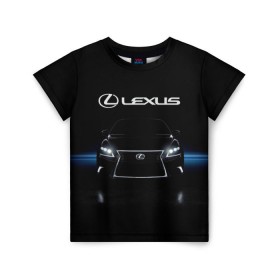 Детская футболка 3D с принтом Lexus в Белгороде, 100% гипоаллергенный полиэфир | прямой крой, круглый вырез горловины, длина до линии бедер, чуть спущенное плечо, ткань немного тянется | auto | lexus | sport | toyota | автомобиль | внедорожник | машина | спорт