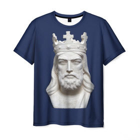 Мужская футболка 3D с принтом Король Артур в Белгороде, 100% полиэфир | прямой крой, круглый вырез горловины, длина до линии бедер | king | англия | артур | британия | великобритания | король | корона | лондон