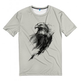 Мужская футболка 3D с принтом Орел в Белгороде, 100% полиэфир | прямой крой, круглый вырез горловины, длина до линии бедер | eagle | орел | природа | птица | сокол | хищник