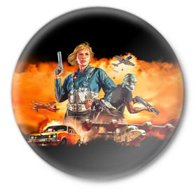 Значок с принтом GTA 5 Online: SMUGGLER’S RUN в Белгороде,  металл | круглая форма, металлическая застежка в виде булавки | auto | dead | grand | red | redemption | rockstar | smugglers | theft | гта | контрабандисты | рокстар