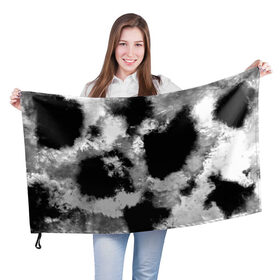 Флаг 3D с принтом Black and White color в Белгороде, 100% полиэстер | плотность ткани — 95 г/м2, размер — 67 х 109 см. Принт наносится с одной стороны | Тематика изображения на принте: 