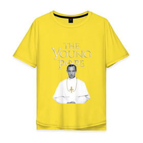 Мужская футболка хлопок Oversize с принтом Молодой Папа | The Young Pope в Белгороде, 100% хлопок | свободный крой, круглый ворот, “спинка” длиннее передней части | Тематика изображения на принте: the young pope | джуд лоу | молодой папа