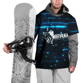Накидка на куртку 3D с принтом Схема Nirvana (Курт Кобейн) в Белгороде, 100% полиэстер |  | kurt cobain | микросхема | нирвана | плата