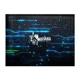 Обложка для студенческого билета с принтом Схема Nirvana (Курт Кобейн) в Белгороде, натуральная кожа | Размер: 11*8 см; Печать на всей внешней стороне | kurt cobain | микросхема | нирвана | плата