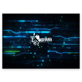 Поздравительная открытка с принтом Схема Nirvana (Курт Кобейн) в Белгороде, 100% бумага | плотность бумаги 280 г/м2, матовая, на обратной стороне линовка и место для марки
 | kurt cobain | микросхема | нирвана | плата