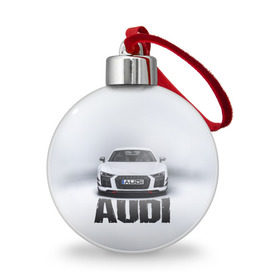 Ёлочный шар с принтом Audi серебро в Белгороде, Пластик | Диаметр: 77 мм | ауди | машина