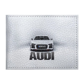 Обложка для студенческого билета с принтом Audi серебро в Белгороде, натуральная кожа | Размер: 11*8 см; Печать на всей внешней стороне | ауди | машина