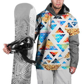 Накидка на куртку 3D с принтом Космические треугольники в Белгороде, 100% полиэстер |  | звёзды | космос | краска | треугольники
