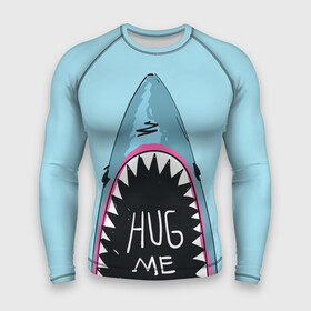 Мужской рашгард 3D с принтом Обними Меня   Акула в Белгороде,  |  | Тематика изображения на принте: hug me | shark | челюсти